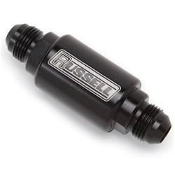 Fuel Filter, Competition, -6 AN Male In/Out, 3.000 in. Long, 1.250 in. Diameter, Black Anodized, Each