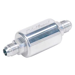 Fuel Filter, Competition, -6 AN Male In/Out, 3.000 in. Long, 1.250 in. Diameter, Polished, Each