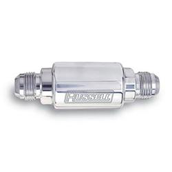 Fuel Filter, Competition, -8 AN Male In, 3/8 in. NPT Out, 3.250 in. Long, 1.250 in. Diameter, Polished, Each