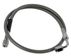 Brake Line, Competition, Braided Stainless Steel, 30 in. Length, -3 AN Female, -3 AN 90 Degree Female, Each