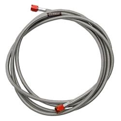 Hose, Fuel, Braided Stainless Steel, -3 AN Female End, Red, -3 AN Female End, Red, 36 in. Length, Each