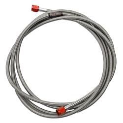 Hose, Fuel, Braided Stainless Steel, -3 AN Female End, Red, -3 AN Female End, Red, 48 in. Length, Each