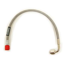 Hose, Fuel, Braided Stainless Steel, -4 AN Female End, Red, -4 AN Female End, Red, 15 in. Length, Each