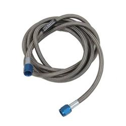 Hose, Nitrous, Braided Stainless Steel, -4 AN Female End, Blue, -4 AN Female End, Blue, 8 ft. Length, Each