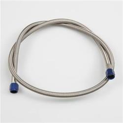 Hose, Nitrous, Braided Stainless Steel, -6 AN Female End, Blue, -6 AN Female End, Blue, 48 in. Length, Each