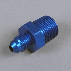 Fitting, Adapter, AN to NPT, Straight, Aluminum, Blue Anodized, -4 AN, 3/8 in. NPT, Each