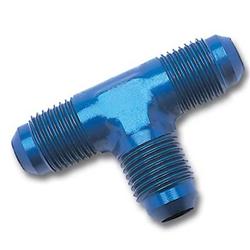 Fitting, Adapter, Tee, -16 AN Male, Aluminum, Blue Anodized, Each