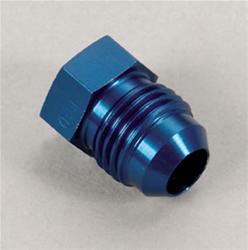 Fitting, External Hex Head Flare Plug, -6 AN, Aluminum, Blue Anodized, Each