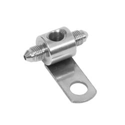 Brake Line Adapter Fitting, Brake Switch Junction; Stainless Steel Tee, 1/8 NPT, -3AN, -3AN, Each