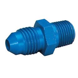 Fitting, Adapter, AN to NPT, Straight, Aluminum, Blue Anodized, -4 AN, 1/8 in. NPT, Each