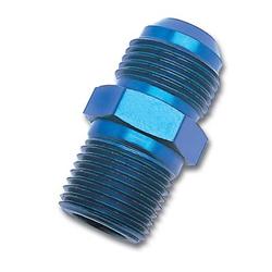 Fitting, Adapter, AN to NPT, Straight, Aluminum, Blue Anodized, -4 AN, 1/4 in. NPT, Each