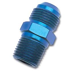 Fitting, Adapter, AN to NPT, Straight, Aluminum, Blue Anodized, -6 AN, 1/4 in. NPT, Each