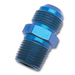 Fitting, Adapter, AN to NPT, Straight, Aluminum, Blue Anodized, -6 AN, 1/4 in. NPT, Set of 25