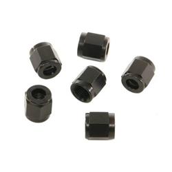 Adapter Fitting, Tube Nut; Black; -04AN; Tube Size .25 in.; Qty. 6