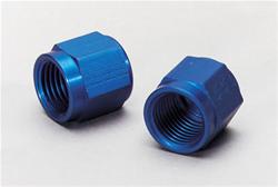 Fitting, Tube Nut, -6 AN, Aluminum, Blue, Pair