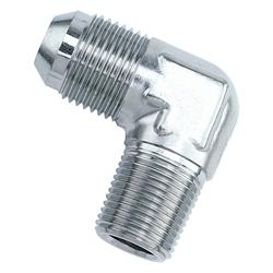 Fitting, Adapter, AN to NPT, 90 Degree, Stainless Steel, Natural, -3 AN, 1/8 in. NPT, Each