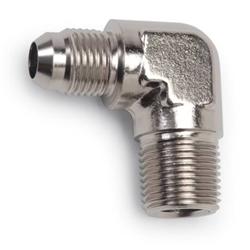 Fitting, Adapter, AN to NPT, 90 Degree, Aluminum, EnduraShine, -4 AN, 1/8 in. NPT, Each