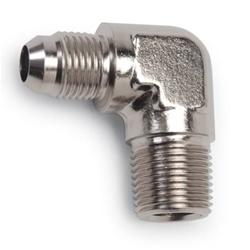 Fitting, Adapter, AN to NPT, 90 Degree, Aluminum, EnduraShine, -6 AN, 1/4 in. NPT, Each