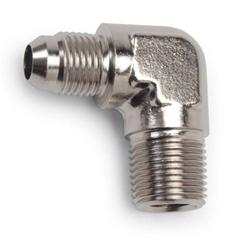 Fitting, Adapter, AN to NPT, 90 Degree, Aluminum, EnduraShine, -6 AN, 3/8 in. NPT, Each