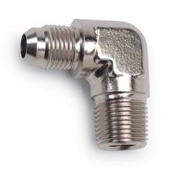 Fitting, Adapter, AN to NPT, 90 Degree, Aluminum, EnduraShine, -8 AN, 3/8 in. NPT, Each