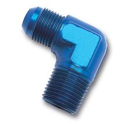 Fitting, Adapter, AN to NPT, 90 Degree, Aluminum, Blue Anodized, -10 AN, 1/2 in. NPT, Each