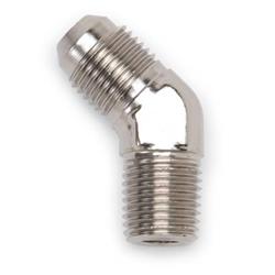 Fitting, Adapter, AN to NPT, 45 Degree, Aluminum, EnduraShine, -8 AN, 3/8 in. NPT, Each