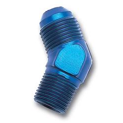 Fitting, Adapter, AN to NPT, 45 Degree, Aluminum, Blue Anodized, -10 AN, 1/2 in. NPT, Each