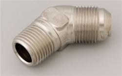 Fitting, Adapter, AN to NPT, 45 Degree, Aluminum, EnduraShine, -10 AN, 1/2 in. NPT, Each