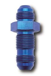 Fitting, Straight, Bulkhead Union, -8 AN Male, Aluminum, Blue Anodized, Each