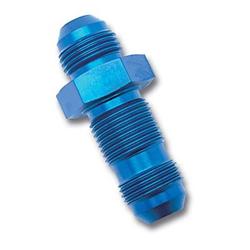 Fitting, Straight, Bulkhead Union, -10 AN Male, Aluminum, Blue Anodized, Each