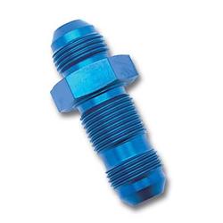 Fitting, Straight, Bulkhead Union, -12 AN Male, Aluminum, Blue Anodized, Each