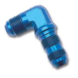 Fitting, Adapter, 90 Degree Bulkhead -8 AN, Aluminum, Blue, Each