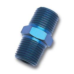 Fitting, Coupler, Union, NPT to NPT, Straight, Aluminum, Blue Anodized, 1/8 in. NPT, 1/8 in. NPT, Each