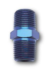 Fitting, Coupler, Union, NPT to NPT, Straight, Aluminum, Blue Anodized, 3/8 in. NPT, 3/8 in. NPT, Each