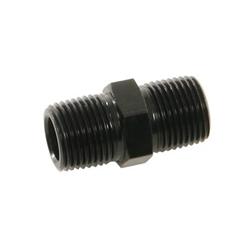 Fitting, Coupler, Union, NPT to NPT, Straight, Aluminum, Black Anodized, 3/8 in. NPT, 3/8 in. NPT, Each