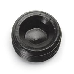 Fitting, Internal Allen Head Pipe Plug, 3/8 in. NPT, Aluminum, Black Anodized, Each