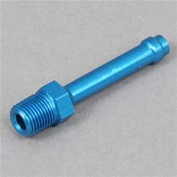 Fitting, Adapter, NPT to Hose Barb, Straight, Aluminum, Blue Anodized, 1/8 in. NPT, 1/4 in. Hose Barb, Each