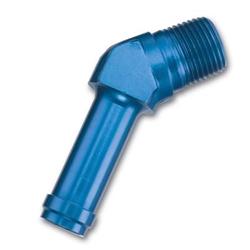 Fitting, Adapter, NPT to Hose Barb, Straight, Aluminum, Blue Anodized, 1/2 in. NPT, 5/8 in. Hose Barb, Each