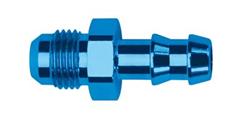 Fitting, Adapter, AN to Hose Barb, Straight, Aluminum, Blue Anodized, -10 AN, 5/8 in. Hose Barb, Each