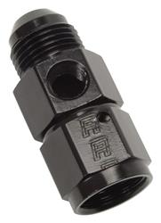 Fitting, Fuel Pressure Take Off, -4 AN Male to -4 AN Female, 1/8 in. NPT Gauge Port, Aluminum, Black, Each