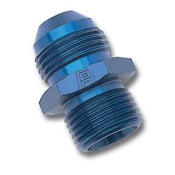 Fitting, Adapter, AN to Metric Threads, Straight, Aluminum, Blue Anodized, -8 AN, M14 x 1.5, Each