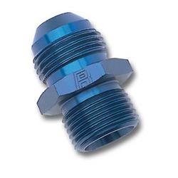 Fitting, Adapter, AN to Metric Threads, Straight, Aluminum, Blue Anodized, -4 AN, M10 x 1.0, Each