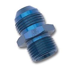 Fitting, Adapter, AN to Metric Threads, Straight, Aluminum, Blue Anodized, -6 AN, M14 x 1.5, Each