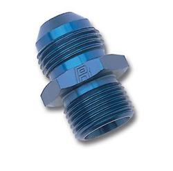 Fitting, Adapter, AN to Metric Threads, Straight, Aluminum, Blue Anodized, -4 AN, M12 x 1.0, Each