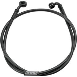 Brake Line, Black, Braided Stainless Steel Hose, Female 7/16 in. Banjo to 3/8 in. Banjo, 46 in. Length, Each