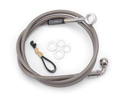 Brake Line, Braided Stainless Steel Hose, Female 7/16 in. Banjo to 3/8 in. Banjo, 50 in. Length, Each