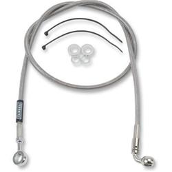 Brake Line, Braided Stainless Steel Hose, Female 7/16 in. Banjo to 3/8 in. Banjo, 54 in. Length, Each