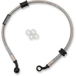 Brake Lines, Cycleflex Brake Hose, Assembled, Rear, Braided Stainless Steel, Black Anodized, Honda, Each