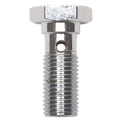 Fitting, Brake Adapter, Straight, 10mm  x 1.0 Banjo Bolt, Steel, Chrome, Each