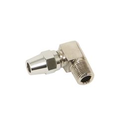 Fitting, Brake, 90 Degree, Male 1/8 in. NPT,  3/16 in. Compression, Steel, Chrome, Each
